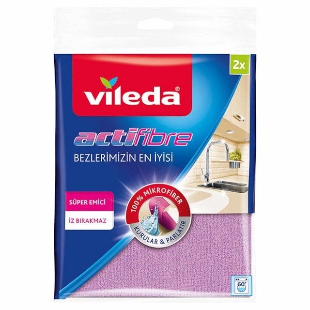 Vileda Actifibre - Microfiber Cloth, Non-stain Cleaning, Collects